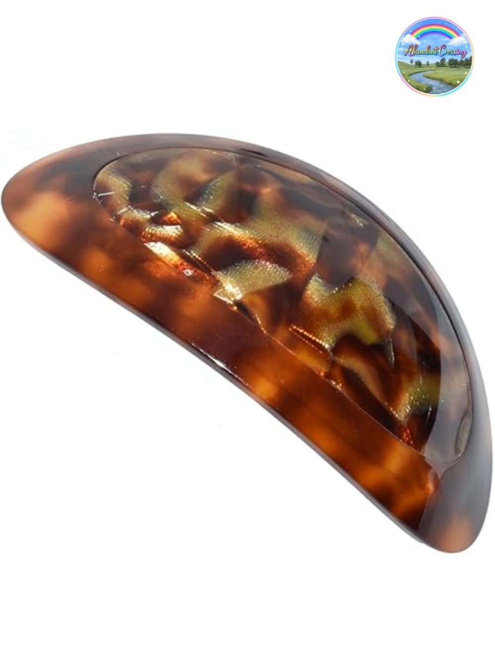 Handmade French Hair Barrette Clip Oval Strong Hold No Slip Metal Closure